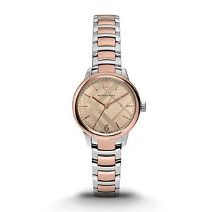 Buy Shop Burberry The Classic Rose Gold Dial Two Tone Steel Strap Watch for Women - BU10117 USA Online