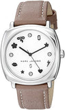 Buy Shop Marc Jacobs Mandy Silver Dial Brown Leather Strap Watch for Women - MJ1563 USA Online