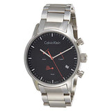 Calvin Klein City Chronograph Black Dial Silver Steel Strap Watch for Men - K2G27141