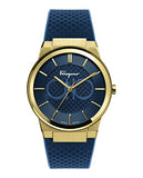 Buy Shop Salvatore Ferragamo Sapphire Blue Dial Blue Rubber Strap Watch for Men - SFHP00220 USA Online