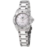 Buy Shop Tag Heuer Aquaracer Professional 200 Quartz Diamond Mother of Pearl Dial Silver Steel Strap Watch for Women - WBP1416.BA0622 USA Online