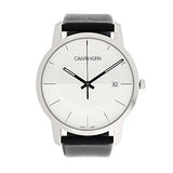 Buy Shop Calvin Klein City White Dial Black Leather Strap Watch for Men - K2G2G1CD USA Online