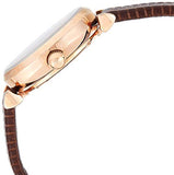 Buy Shop Emporio Armani Meccanico Skeleton Mother of Pearl Dial Brown Leather Strap Watch For Women - AR1993 USA Online