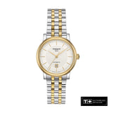 Tissot T Classic Carson Premium White Dial Two Tone Steel Strap Watch for Women - T122.207.22.031.00