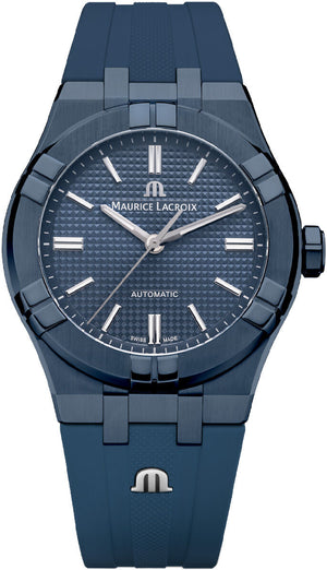 Maurice Lacroix Automatic PVD Limited Edition Blue Dial Blue Silicon Strap Watch For Men - AI6007-PVC00-430-4