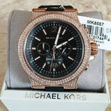 Buy Shop Michael Kors Dylan Chronograph Black Dial Black Rubber Strap Watch For Women - MK8557 USA Online