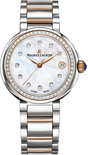 Buy Shop Maurice Lacroix Fiaba Date Diamonds White Mother of Pearl Dial Two Tone Steel Strap Watch for Women - FA1007-PVP23-170-1 USA Online