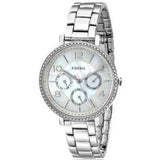 Buy Shop Fossil Jacqueline Multi-Function Mother of Pearl Dial Silver Steel Strap Watch for Women - ES3755 USA Online