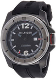 Buy Shop Tommy Hilfiger Windsurf Black Dial Black Rubber Strap Watch for Men- 1791114 USA Online