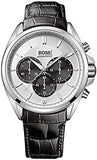Buy Shop Hugo Boss Casual Chronograph Silver Dial Black Leather Strap Watch For Men - HB1512880 USA Online