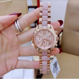 Buy Shop Michael Kors Bradshaw Rose Gold Dial Two Tone Steel Strap Watch for Women - MK6066 USA Online