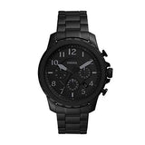 Buy Shop Fossil Bowman Chronograph Black Dial Black Steel Strap Watch for Men - FS5603 USA Online
