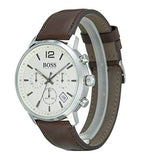 Buy Shop Hugo Boss Attitude White Dial Brown Leather Strap Watch for Men - 1513609 USA Online