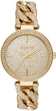 Buy Shop Michael Kors Catelyn Crystals Gold Dial Gold Steel Strap Watch For Women - MK4674 USA Online