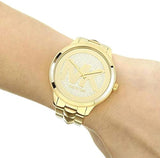 Buy Shop Michael Kors Runway Mercer Crystals Gold Dial Gold Steel Strap Watch For Women - MK6714 USA Online