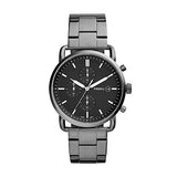 Buy Shop Fossil The Commuter Black Dial Grey Steel Strap Watch for Men - FS5400 USA Online