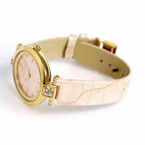 Buy Shop Versace Olympo Quartz White Dial Beige Leather Strap Watch for Women - VAN050016 USA Online