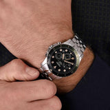 Buy Shop Fossil FB-01 Chronograph Black Dial Silver Steel Strap Watch for Men - FS5864 USA Online