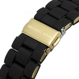 Buy Shop Michael Kors Runway Chronograph Black Dial Black Silicone Strap Watch For Women - MK7385 USA Online