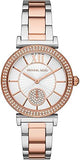 Buy Shop Michael Kors Abbey Three-Hand White Dial Two Tone Steel Strap Watch for Women - MK4616 USA Online
