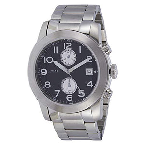 Buy Shop Marc Jacobs Larry Chronograph Black Dial Silver Steel Strap Watch for Men - MBM5050 USA Online