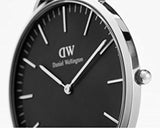 Buy Shop Daniel Wellington Classic Sheffield Black Dial Black Leather Strap Watch For Women - DW00100145 USA Online