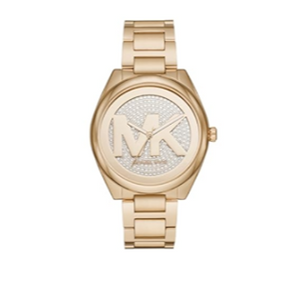 Buy Shop Michael Kors Janelle Gold Dial Gold Steel Strap Watch For Women - MK7086 USA Online
