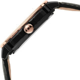Buy Shop Fossil Inscription Automatic Skeleton Rose Gold Dial Black Leather Strap Watch for Men - BQ2572 USA Online