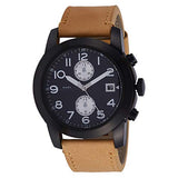 Marc Jacobs Larry Black Dial Tan Leather Strap Watch for Men - MBM5053