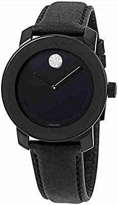 Buy Shop Movado Bold Black Dial Black Leather Strap Watch for Women - 3600483 USA Online
