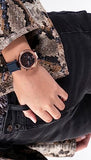 Buy Shop Guess Solistice Diamonds Roe Gold Dial Black Rubber Strap Watch for Women - GW0484L2 USA Online