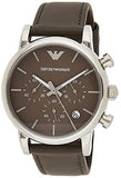 Buy Shop Emporio Armani Classic Chronograph Brown Dial Brown Leather Strap Watch For Men - AR1734 USA Online