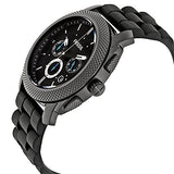 Buy Shop Fossil Machine Chronograph Black Dial Black Silicone Strap Watch for Men - FS4487 USA Online