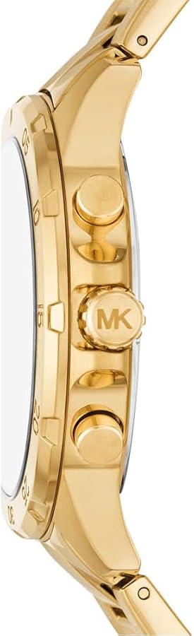 Buy Shop Michael Kors Greyson Chronograph Black Dial Gold Steel Strap Watch For Men - MK9108 USA Online