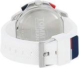 Buy Shop Tommy Hilfiger Digital Silver Dial White Silicone Strap Watch For Men - 1791764 USA Online