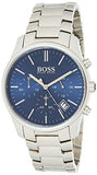 Buy Shop Hugo Boss Commander Blue Dial Silver Steel Strap Watch for Men - 1513434 USA Online