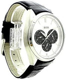 Buy Shop Hugo Boss Casual Chronograph Silver Dial Black Leather Strap Watch For Men - HB1512880 USA Online