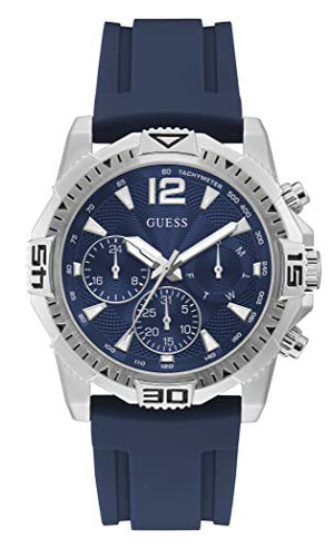 Buy Shop Guess Commander Blue Dial Blue Rubber Strap Watch for Men - GW0211G1 USA Online