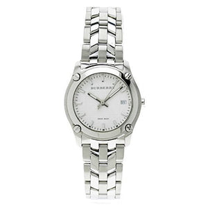 Buy Shop Burberry Heritage Check White Dial Silver Steel Strap Watch for Women - BU1853 USA Online