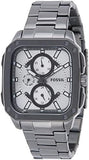 Buy Shop Fossil Inscription Multifunction Silver Dial Grey Steel Strap Watch for Men - BQ2657 USA Online