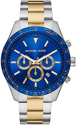 Buy Shop Michael Kors Layton Chronograph Blue Dial Two Tone Steel Strap Watch For Men - MK8825 USA Online