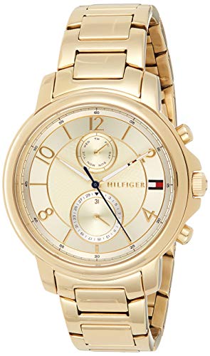 Buy Shop Tommy Hilfiger Claudia Gold Dial Gold Steel Strap Watch for Women - 1781821 USA Online