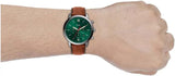 Buy Shop Fossil Neutra Chronograph Green Dial Brown Leather Strap Watch for Men - FS5735 USA Online