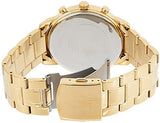 Guess Sunrise Chronograph Gold Dial Gold Steel Strap Watch For Women - W0330L1