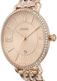 Buy Shop Fossil Jacqueline Rose Gold Dial Rose Gold Steel Strap Watch for Women - ES3546 USA Online