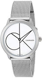 Buy Shop Calvin Klein Minimal White Dial Silver Mesh Bracelet Watch for Women - K3M5215X USA Online