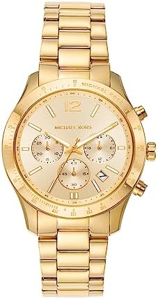 Buy Shop Michael Kors Berkley Chronograph Gold Dial Gold Steel Strap Watch For Women - MK7411 USA Online