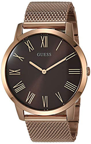 Buy Shop Guess Analog Brown Dial Brown Mesh Bracelet Watch for Men - GW0074G1 USA Online