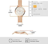 Buy Shop Fossil Jacqueline Mother of Pearl White Dial Gold Mesh Strap Watch for Women - ES4352 USA Online