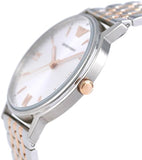 Buy Shop Emporio Armani Kappa Quartz Silver Dial Two Tone Mesh Bracelet Watch For Men - AR11093 USA Online
